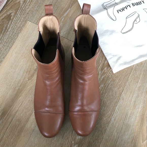 Poppy Barley Cognac Leather Ankle Boots - Picture 5 of 11